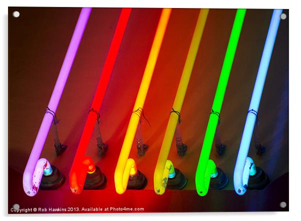 Neon Rainbow Acrylic by Rob Hawkins