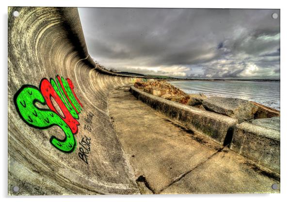 Penzance Graffiti Acrylic by Rob Hawkins