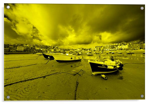 St Ives in yellow Acrylic by Rob Hawkins