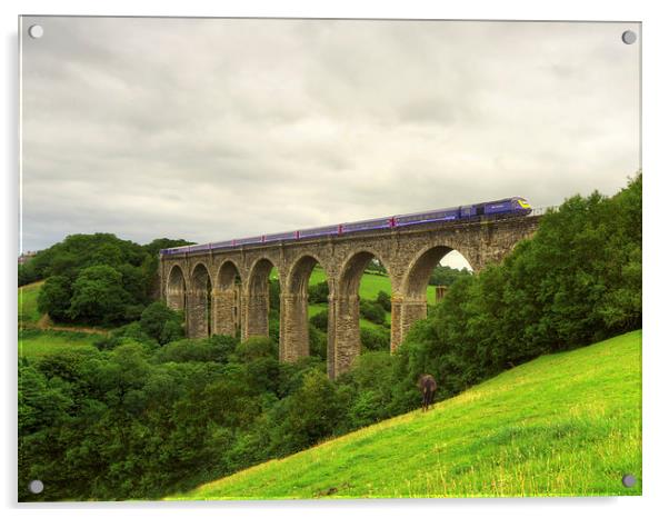 Moorswater Viaduct Acrylic by Rob Hawkins