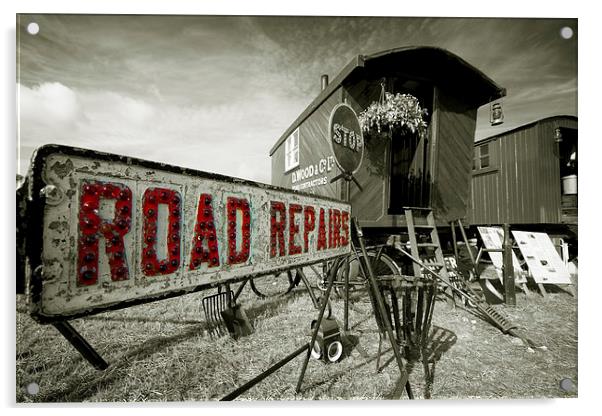 Road Repairs Acrylic by Rob Hawkins