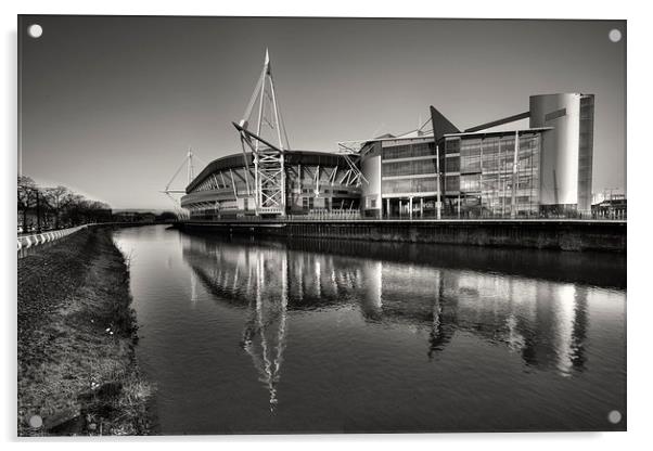 Millennium Stadium Cardiff Acrylic by Rob Hawkins