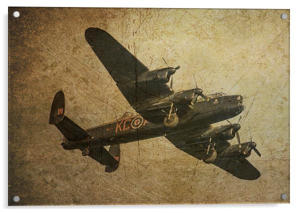 Avro Lancaster Acrylic by Rob Hawkins