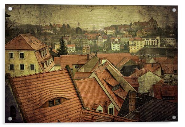 Rooftops of Meissen Acrylic by Rob Hawkins