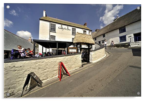 The Inn at Cadgwith Acrylic by Rob Hawkins