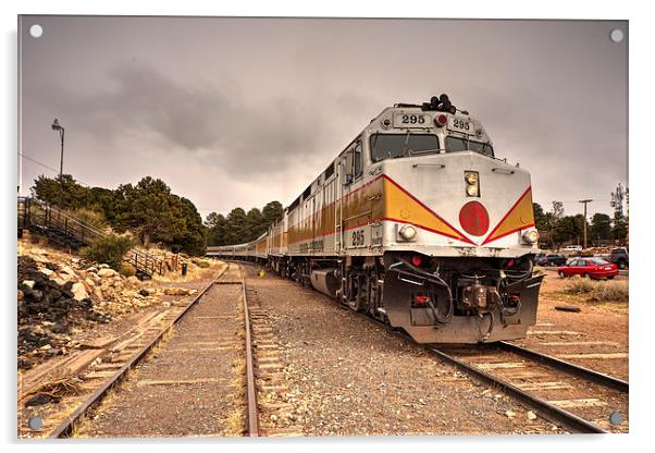 The Grand Canyon Railroad Acrylic by Rob Hawkins