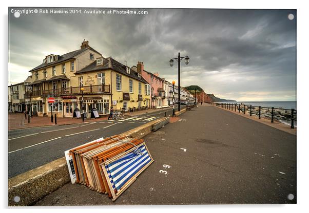 Sidmouth Promenade Acrylic by Rob Hawkins