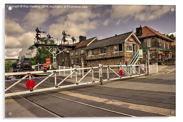  Railway Tavern Grosmont  Acrylic by Rob Hawkins