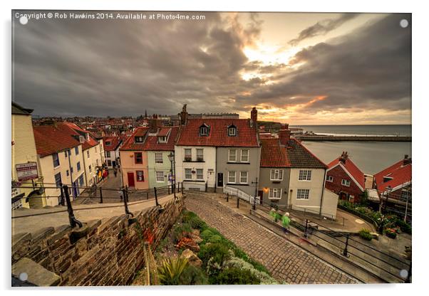  Whitby Steps  Acrylic by Rob Hawkins