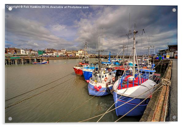  Bridlington Harbour  Acrylic by Rob Hawkins