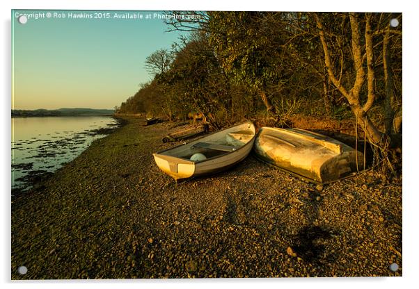  Axe estuary twylight  Acrylic by Rob Hawkins