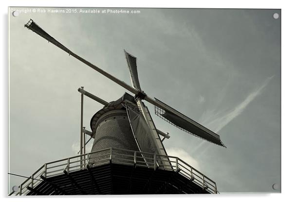  Delft Windmill  Acrylic by Rob Hawkins