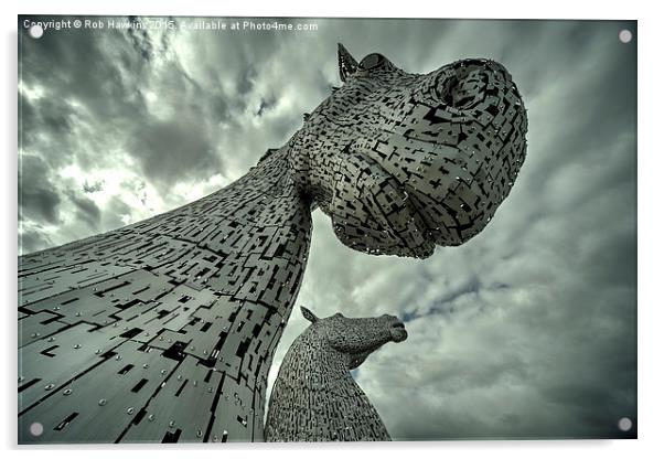  Kelpies  Acrylic by Rob Hawkins