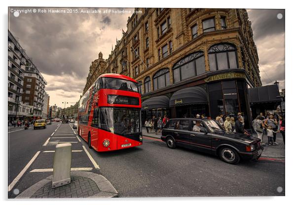  A new bus for London  Acrylic by Rob Hawkins