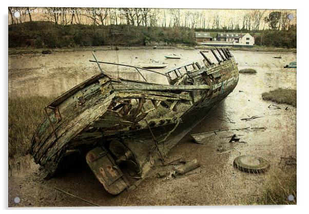  Fremington Boat  Acrylic by Rob Hawkins