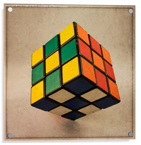  Cube of Rube  Acrylic by Rob Hawkins