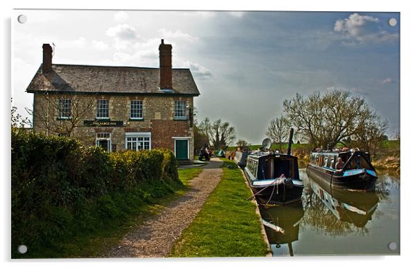 The Kennet & Avon at Honeystreet Acrylic by Rob Hawkins