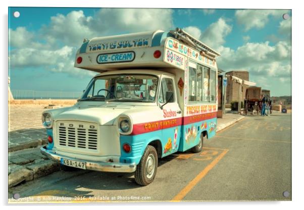 Transit Ice Cream  Acrylic by Rob Hawkins