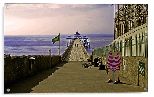 The Pier at Clevedon Acrylic by Rob Hawkins