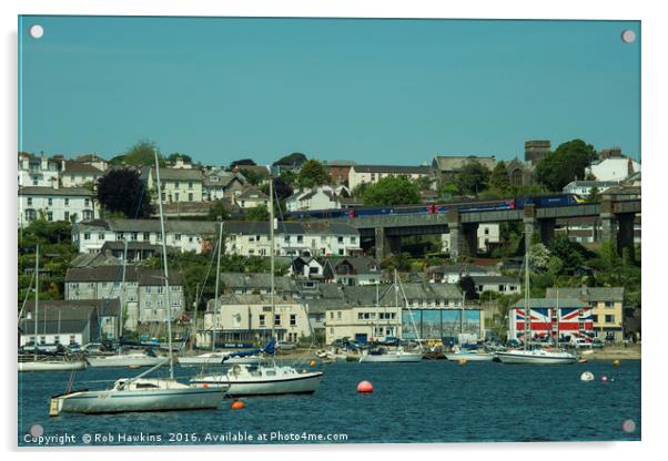 Saltash HST  Acrylic by Rob Hawkins