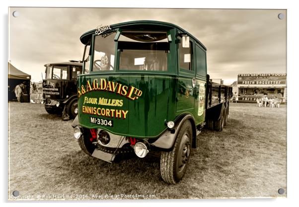 The Foden Wagon  Acrylic by Rob Hawkins