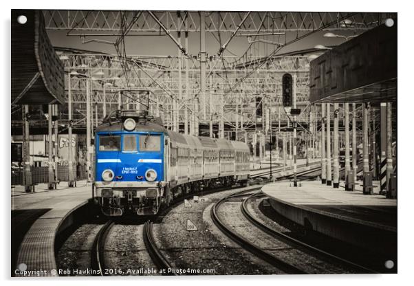 Gdansk Railway blues  Acrylic by Rob Hawkins