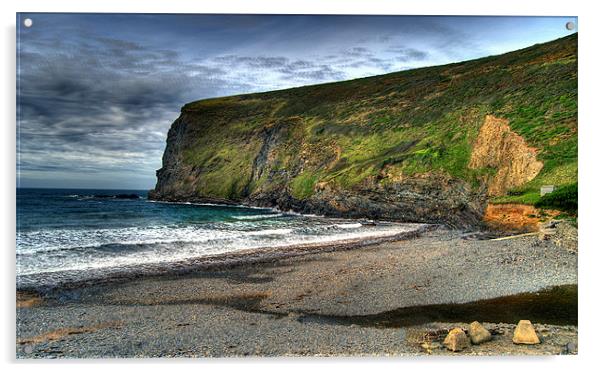 Cliffs of Crackington Haven Acrylic by Rob Hawkins