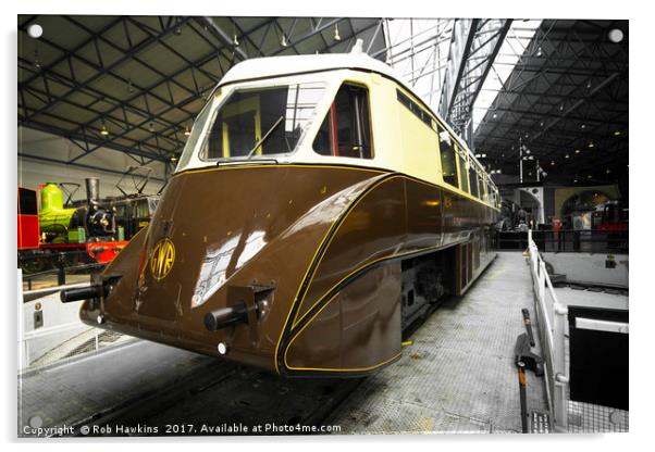 GWR Railcar  Acrylic by Rob Hawkins