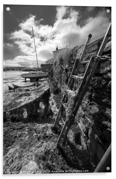 Estuary Steps  Acrylic by Rob Hawkins