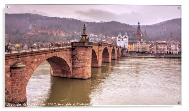 Heidelberg Bridge  Acrylic by Rob Hawkins