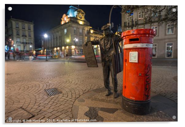 Porto Postie  Acrylic by Rob Hawkins