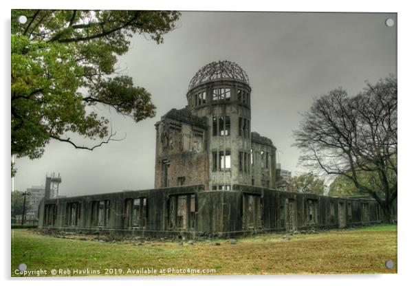 Hiroshima Atomic Dome  Acrylic by Rob Hawkins
