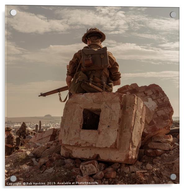 Standing Guard  Acrylic by Rob Hawkins