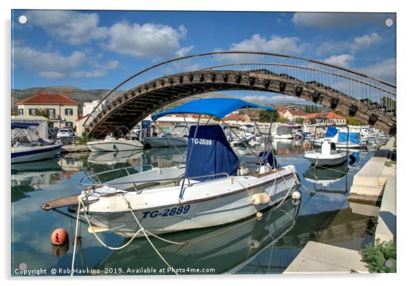 Trogir Arch Bridge Acrylic by Rob Hawkins
