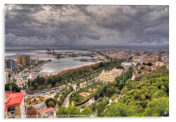 Malaga Vista  Acrylic by Rob Hawkins