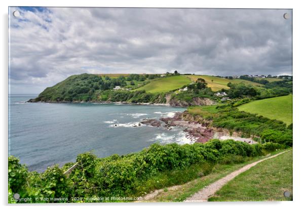 Talland Bay  Acrylic by Rob Hawkins