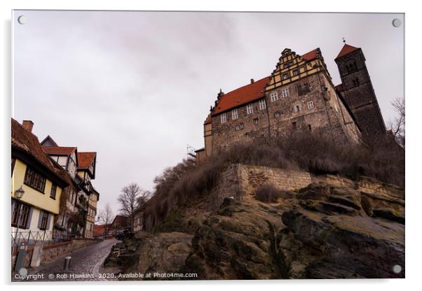 Quedlinburg Castle Acrylic by Rob Hawkins