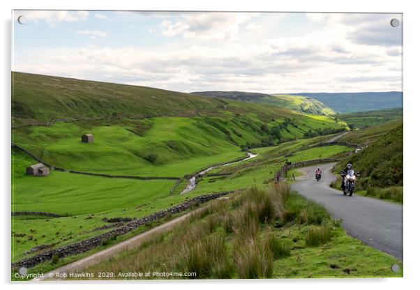 Stonesdale Bikers Acrylic by Rob Hawkins