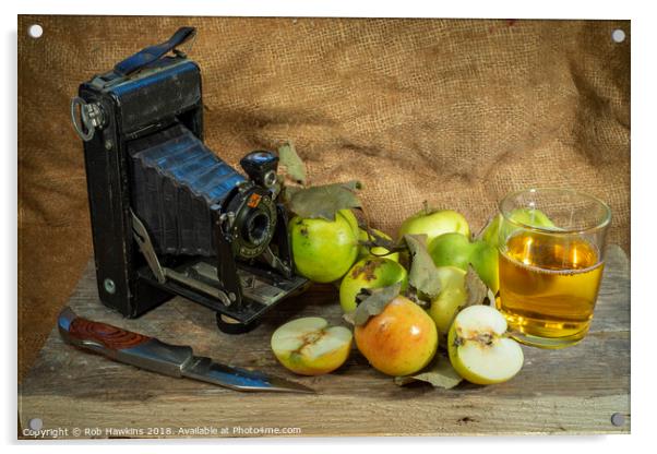 Agfa and the apples  Acrylic by Rob Hawkins