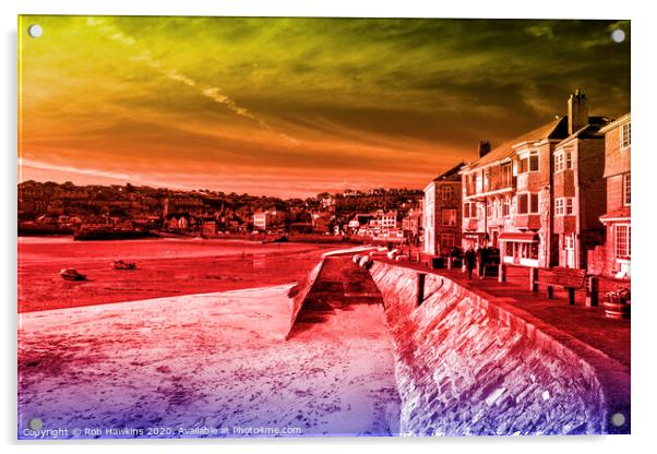 St Ives in Technicolor Acrylic by Rob Hawkins