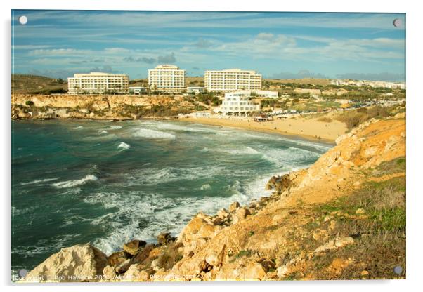 Golden Bay Beach Vista  Acrylic by Rob Hawkins