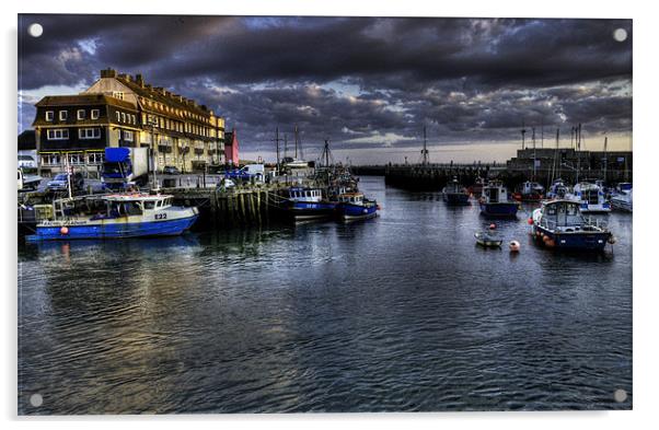 West Bay at dusk Acrylic by Rob Hawkins