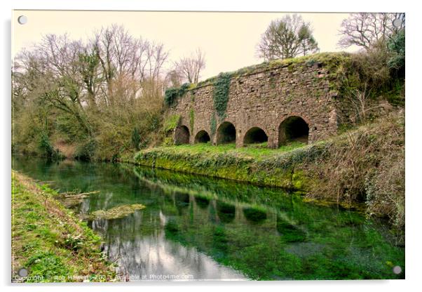 Waytown Limekilns Acrylic by Rob Hawkins