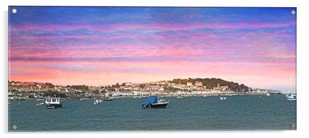   SUNSET OVER APPLEDORE                            Acrylic by Alexia Miles