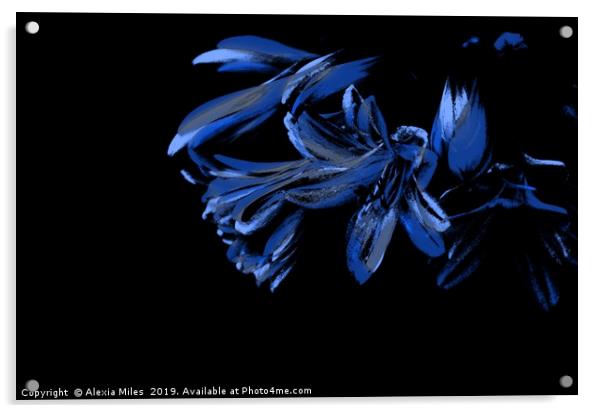 Black and Blue Acrylic by Alexia Miles