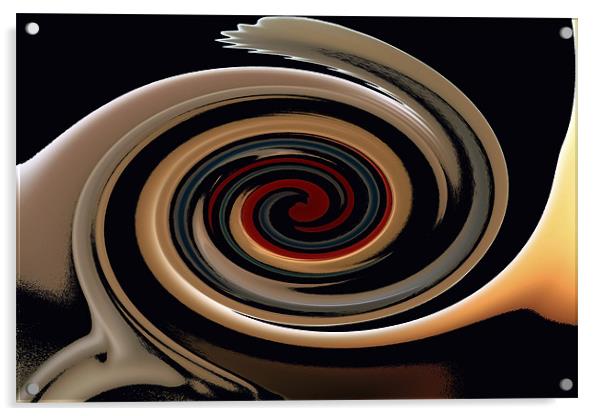 colour swirl Acrylic by les tobin