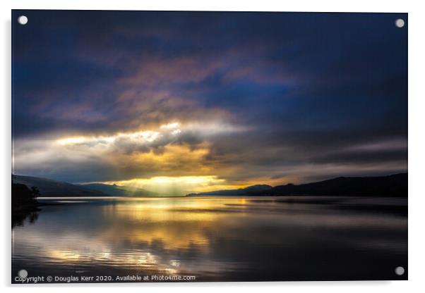Sunset on Loch Fyne Acrylic by Douglas Kerr