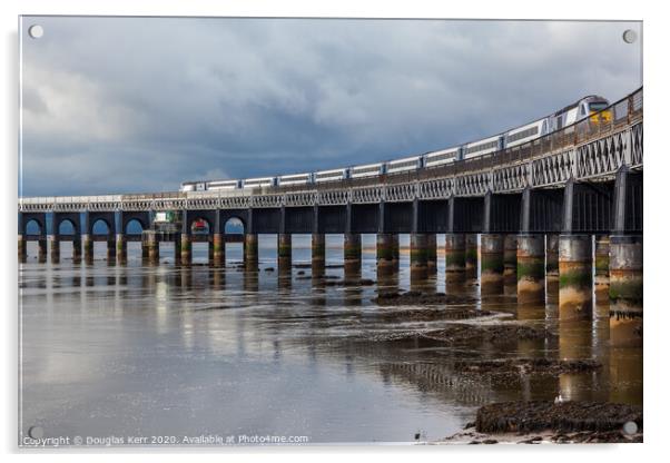 Tay Rail bridge Dundee Acrylic by Douglas Kerr