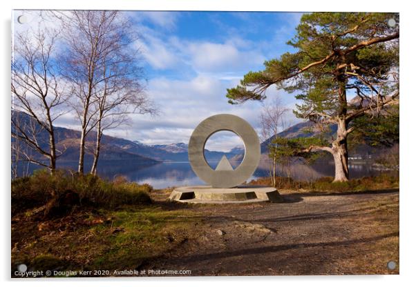 Loch Lomond National Park Memorial Sculpture Acrylic by Douglas Kerr