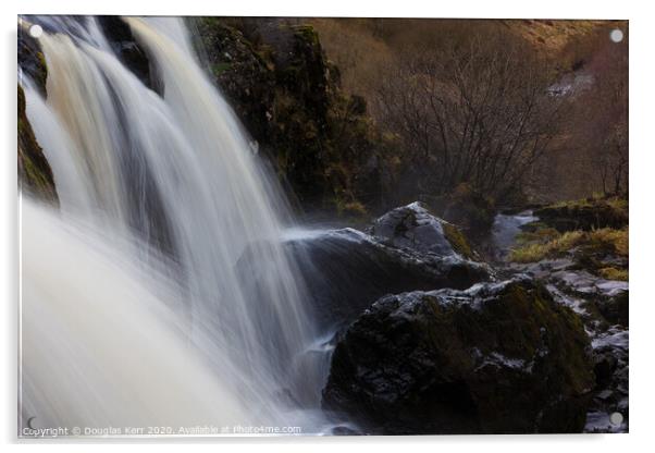 Waterfall, Loup of Fintry closeup Acrylic by Douglas Kerr